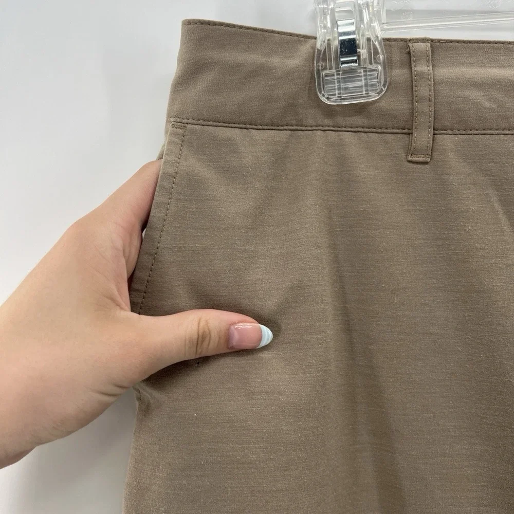 Faherty All Day Shorts Mens 38 Khaki Tan Lightweight Golf Drawstring 9